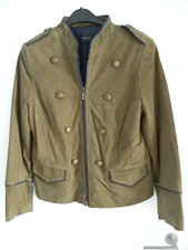 Madeleine Lederjacke Veloursleder beige/ocker/blau  Gr. 42 neu und ungetragen