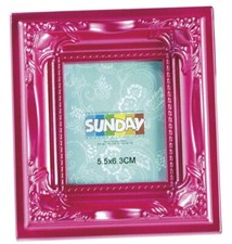 Mini Barock Bilderrahmen pink