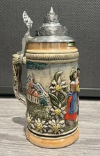 Zinndeckel german beer stein - zinndeckel,