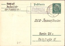E 1494 Neumark Landpoststempel Buchwerder über Friedeberg