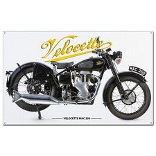 VELOCETTE MAC 350cc Feines Metall-Schild. Klassische Britische Motorräder