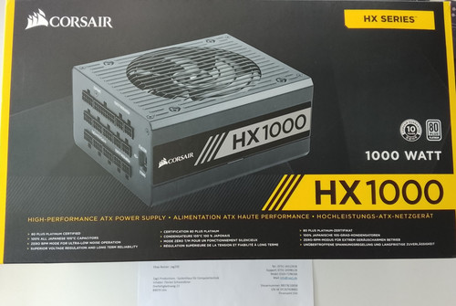 Corsair 1000 modular 80 - hx,