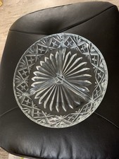 Glasteller Mit Schliff 3 Geteilt 23cm Durchmesser 