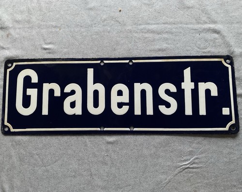 Alt strassenschild grabenstr - alt,