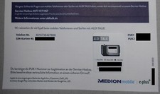 ALDI TALK (MEDIONmobile) PREPAID, Triple Cut SIM | 0157x 54 27 666 | SGH 10 Euro