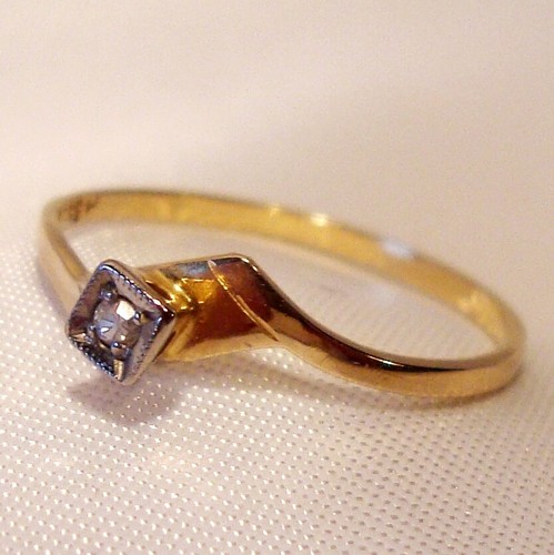 Dezenter diamant ring 585 gold - dezenter,