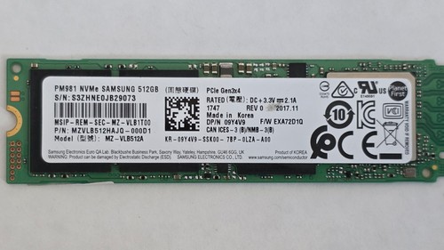 512gb samsung pm981 nvme gen - 512gb,