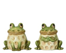 1 Dekofigur Frosch 7,5cm Keramik Dekofrosch Keramikfigur Tierfigur Gartendeko