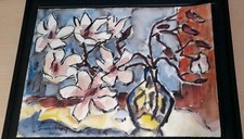 Karl SCHMIDT- ROTTLUFF Magnolienzweig Aquarell und Tusche