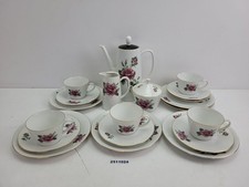 Kaffeeservice Epiag Czechoslovakia Porzellan Rose Motiv 5 Personen 60er #2511024