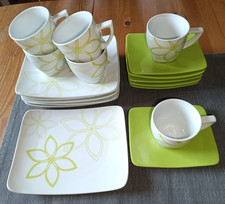 6 Tassen Teller 18tlg. Service Flirt Ritzenhoff + Breker R&B  Summer Grün Gedeck