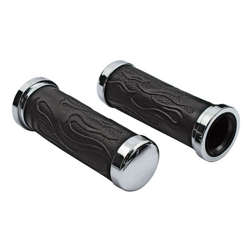 Schwarz chrom flammengriffe - schwarz/chrom,