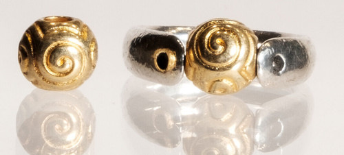 Metallene vergoldete kugel - metallene,