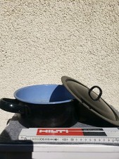  Alter Emaille Kochtopf mit
