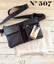 Jost Vika Crossover Bag Leder blau Tasche Bauchtasche Gürteltasche - mit Etikett