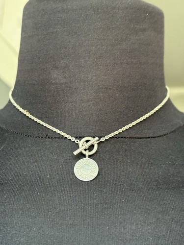 Hermes silber metall halskette - hermes,