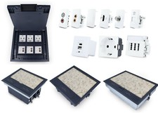 Bodensteckdosen Einbausteckdose Bodentanks belegbar, 4/6/8 Fach Livolo Einsätze