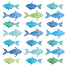 20 Servietten Aquarell Fishes