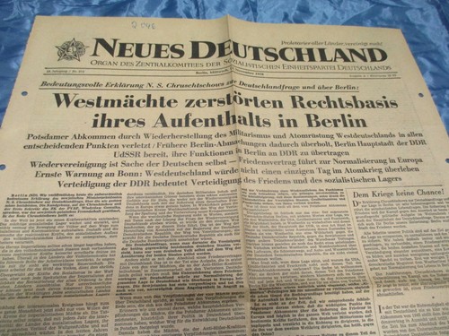 Dokument von 1958 ddr presse - dokument,