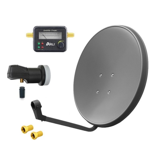 60cm sat antenne anlage grau - 60cm,