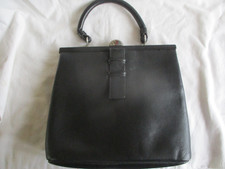 Goldpfeil - Vintage  Handtasche Leder schwarz  1970er Jahre