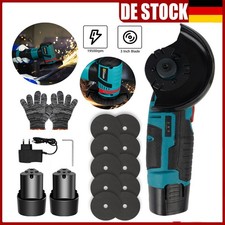 Akku Winkelschleifer 12V Trennschleifer Schleifmaschine Flex Mit 2 Batterien DHL