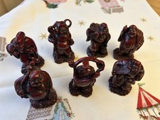 Set: 7 rotbraune asiatische