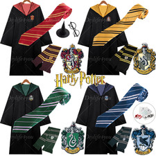 Harry Potter Gryffindor Slytherin Ravenclaw Kostüme Robe Krawatte Hut Zauberstab