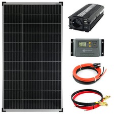 Solar Set 12V 140 Watt Solarpanel Wechselrichter 600W Solaranlage 10A PV 0% MwSt