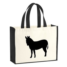 Jutetasche Esel Silhouette