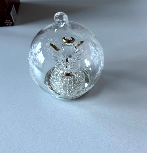Glückskugel mit engel und - engel,