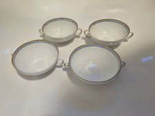 4 x Suppentasse Thomas Geschirr blau gold Rheinland Goldrand