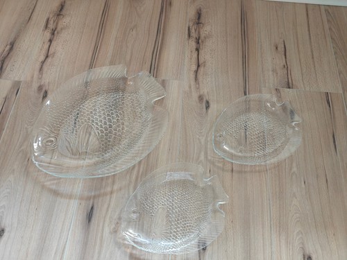 Servierteller glas fischoptik - servierteller, glas-