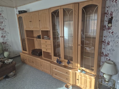 Wohnwand vitrine schrankwand - vitrine,