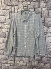 Flanell-Bluse XL DE 40/42 Blau