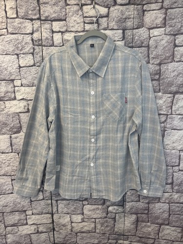 Flanell bluse 42 blau - de, 40/42