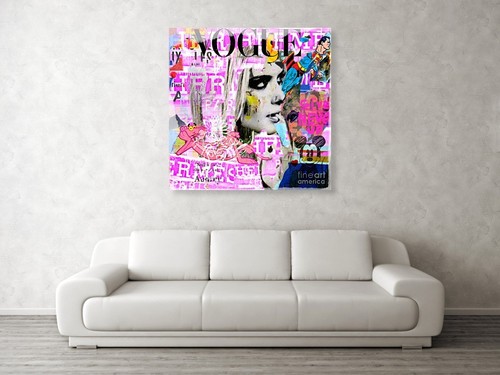 Motiv cara pink collage - cara, xxl