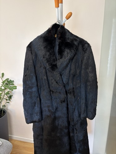 Damen pelzmantel schwarz - damen,