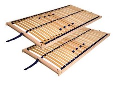 Doppelpack RUBIN Lattenrost Birke Bettrost Lattenrost 5-Zonen fest 2x 80x200 cm