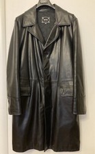 Ledermantel schwarz Matrix