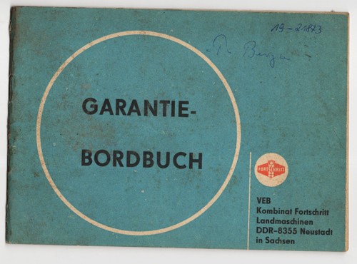 Garantie bordbuch veb - garantie,