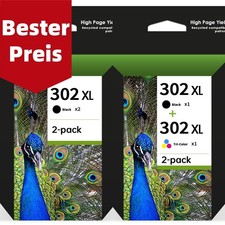 1-2er DRUCKERPATRONEN für HP 302 XXL OfficeJet 3830 3831 3636 3630 3833 3835 XXL