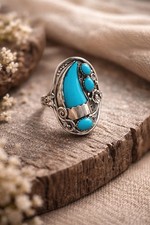 Silberring im Indiana-Stil mit