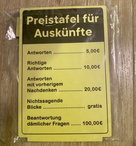 Scherzartikel preistafel für - scherzartikel,