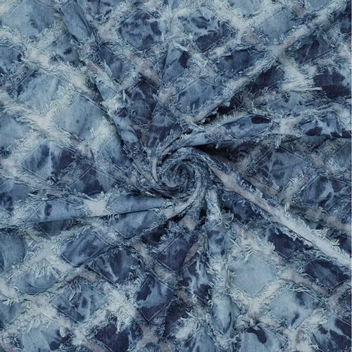 Jeansstoff batik blue - jeansstoff,