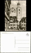 Bad Mergentheim Marktplatz mit Kreis-Sparkasse Bank & Hotel, Autos 1959