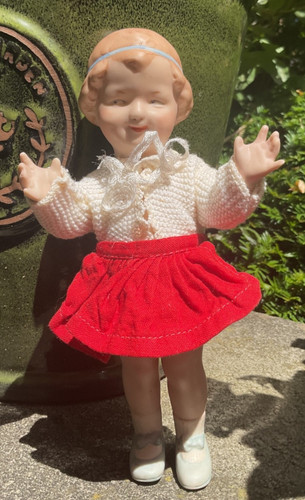 Alte ganz porzellan puppe - ganz,