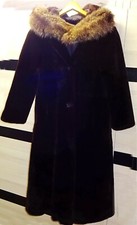 VINTAGE 60er Jahre BIBERLAMM Pelzmantel Lamm Biber ECHTPELZ Guter Zustand TOP