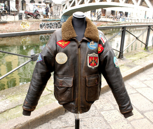 Herren bomber lederjacke - bomber,