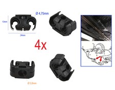 4 Unterboden Befestigung Doppel Clip für 4,75mm Bremsleitung Befestigung